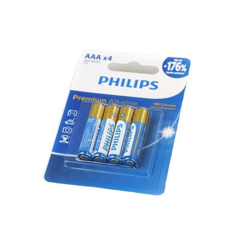 باتری نیم قلمی فیلیپس Premium Alkaline بسته چهار عددی