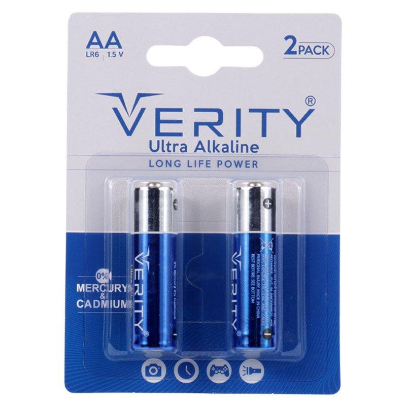 باتری دو تایی نیم قلمی Verity Ultra Alkaline LR6 1.5V AA