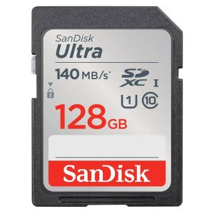 کارت حافظه رم SDXC سن دیسک مدل Ultra کلاس 10 استاندارد UHS-I U1 سرعت 140MB/s ظرفیت 128 گیگابایت