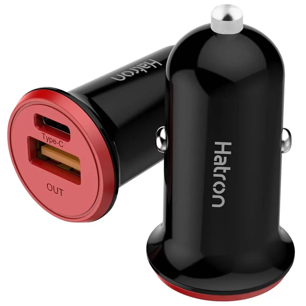 شارژر فندکی 20 وات هترون مدل HCC2181PQ به همراه کابل دو سر TYPE-C