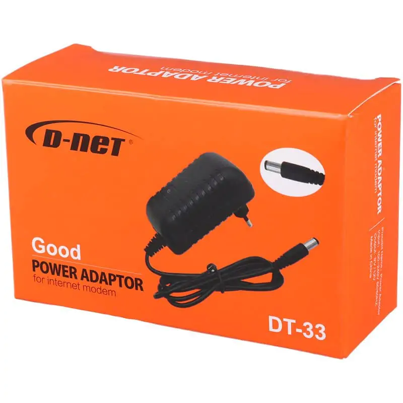 آداپتور دی نت مخصوص مودم 12V 2A مدل DT-33 فیش درشت