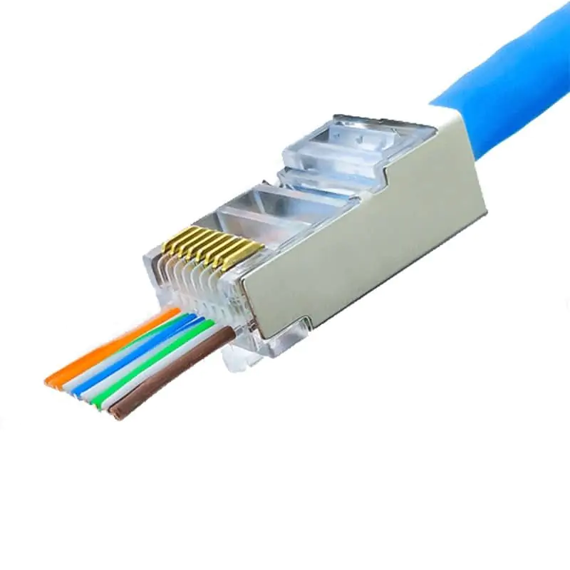 سوکت شبکه اپن اند Cat6 دی نت SFTP مدل OPEN END فلزی