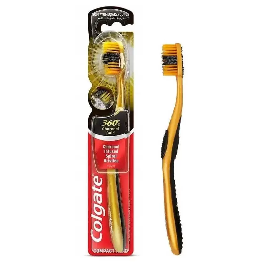 مسواک نرم ذغالی کلگیت 360 درجه گلد
