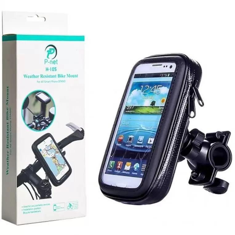 هولدر موبایل ضد آب پی‌نت مدل H-105 مناسب موتور و دوچرخه