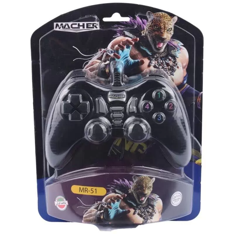 دسته بازی حرفه ای تکی شوکدار سیمی مچر مدل MR-51