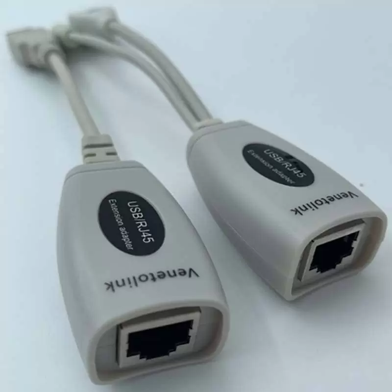 مبدل افزایش طول USB 2.0 افزاینده 45 متری طول USB تحت شبکه پاور دار آداپتور خور ونتولینک