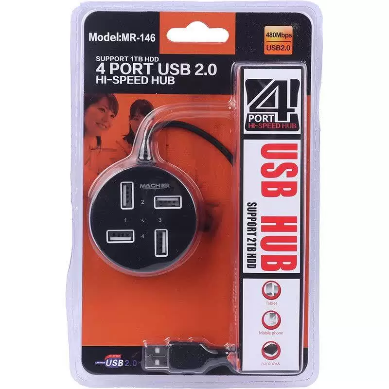 هاب USB مچر مدل MR-146 دارای 4 پورت USB2