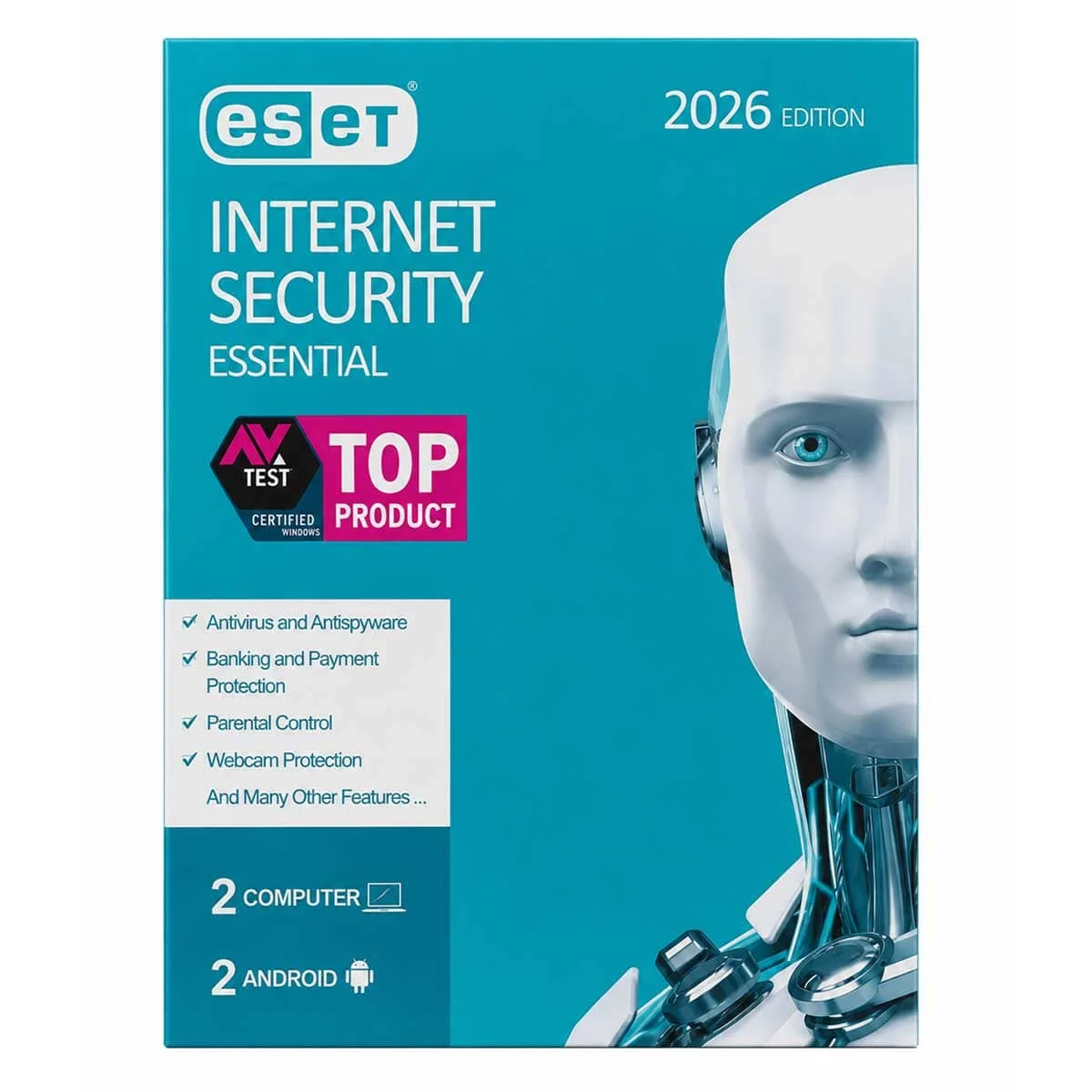 آنتی ویروس اورجینال نود ۳۲ نسخه ESET 2025 دو کاربر پی سی و دو اندروید 12 ماهه