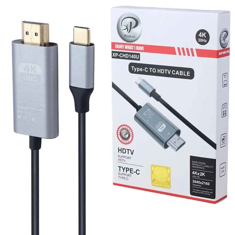 کابل تبدیل Type-C به HDMI ایکس پی پروداکت XP-CHD140U طول 2 متر