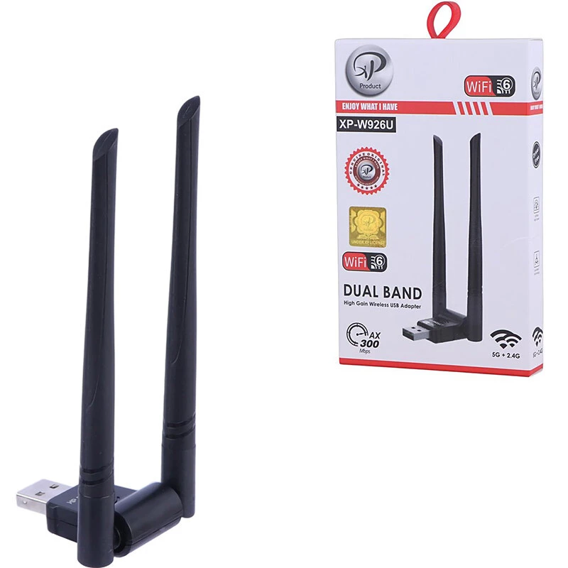 کارت شبکه 2 آنتن بی سیم ایکس پی پروداکت مدل XP-W926U 300Mbps