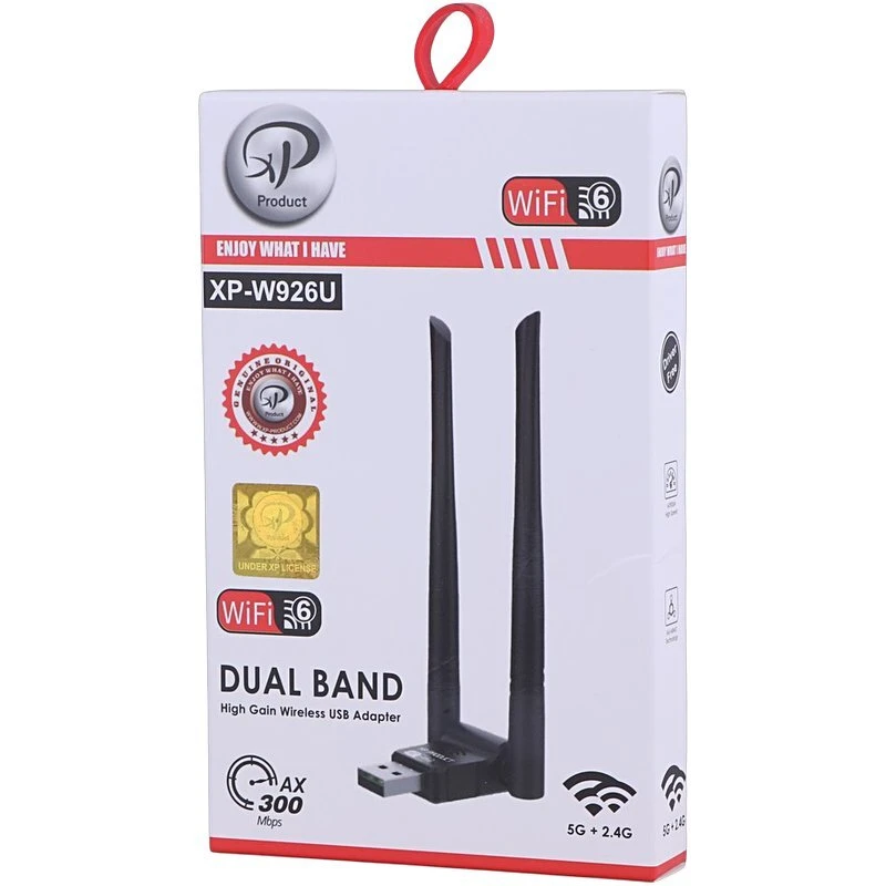 کارت شبکه 2 آنتن بی سیم ایکس پی پروداکت مدل XP-W926U 300Mbps