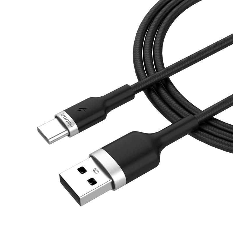 کابل تبدیل USB به TYPEC هترون مدل HC203B طول 1 متر فست شارژ 3 آمپر