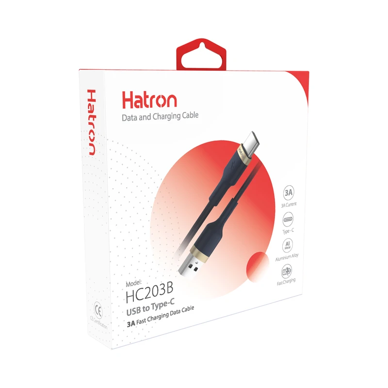 کابل تبدیل USB به USB-C هترون مدل HC203B طول 1 متر