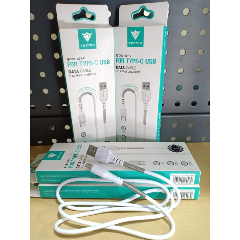 کابل تایپ سی فست شارژ 3.1 آمپر تکنیکس CBL-829-C طول 1 متر