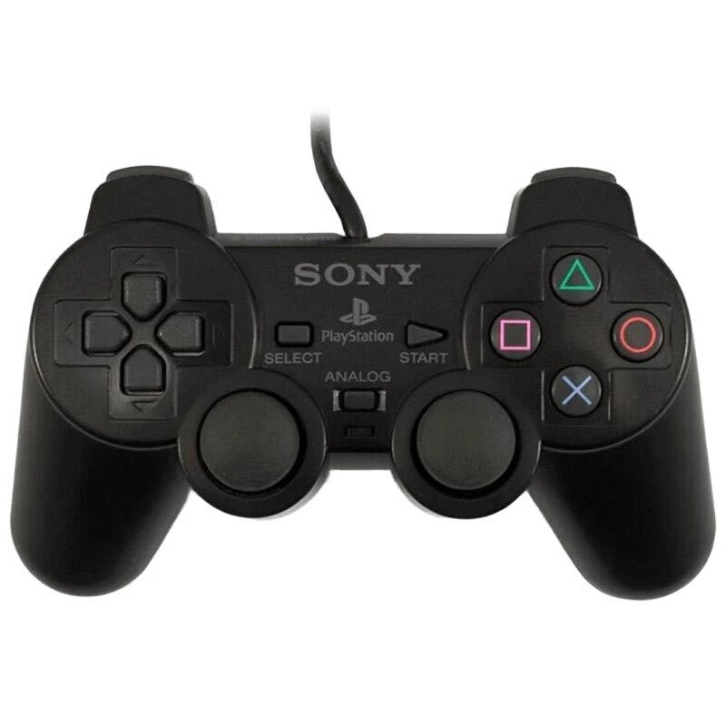 دسته بازی تک شوکدار Sony PS2 سیم ابریشمی اورجینال