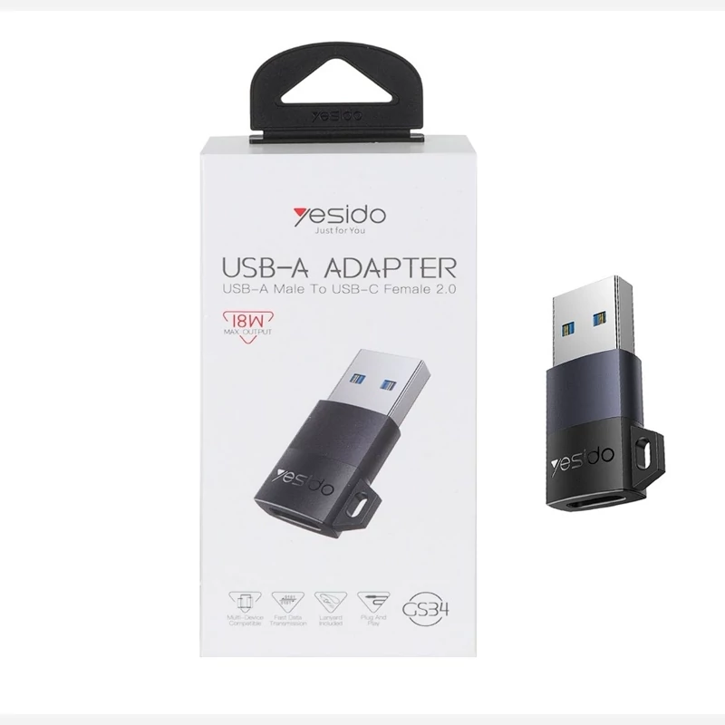 تبدیل OTG تایپ سی به USB یسیدو GS34