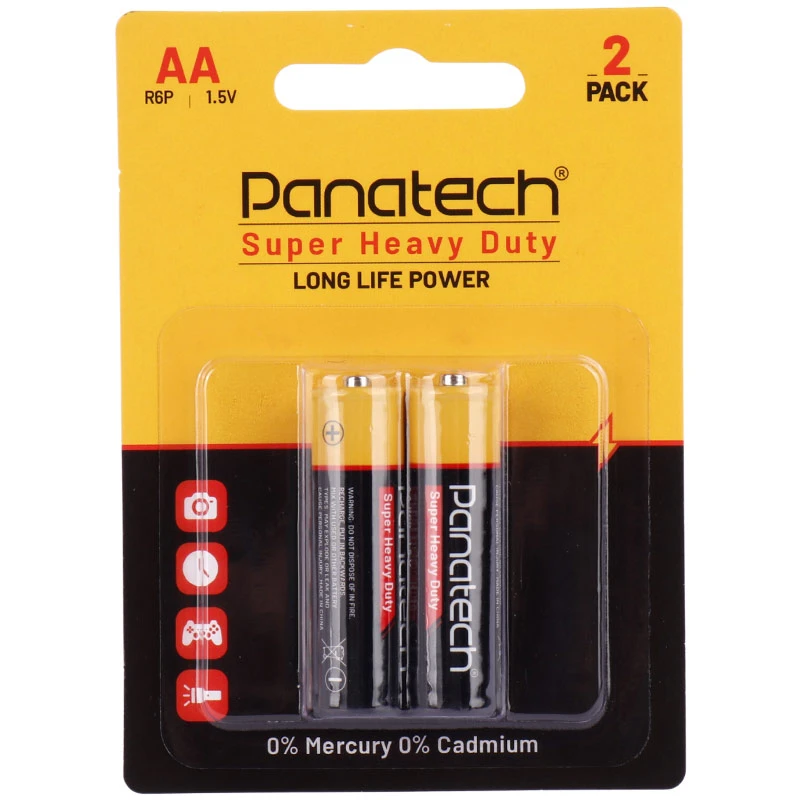 باتری دوتایی قلمی پاناتک مدل Super Heavy Duty R6P 1.5V